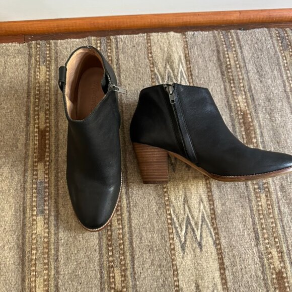 MADEWELL Billy Black Leather Ankle Booties Boots - 9 - Picture 4 of 4
